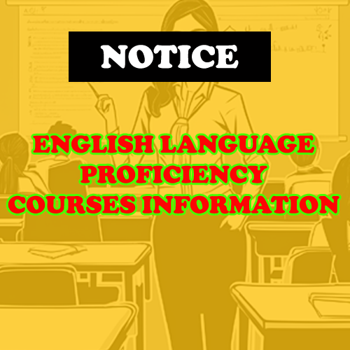 Course Information for English Language Proficiency Courses Second Semester 2023/24